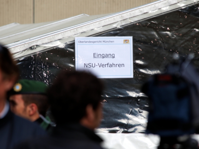 Eingang zum Strafjustizzentrum München während des NSU-Prozesses, über dts Nachrichtenagentur
