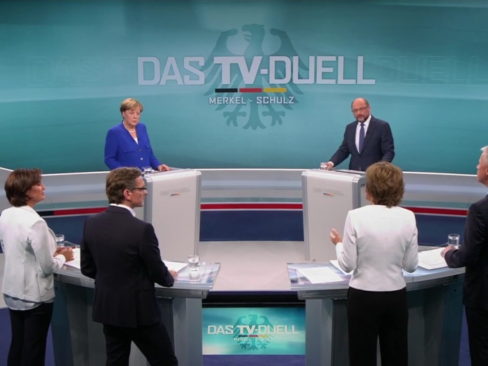 Merkel kritisiert Themenauswahl beim TV-Duell