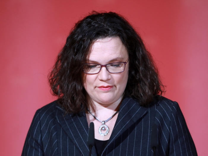 Nahles sieht Grund für Schlappe bei Hessen-Wahl in Berlin