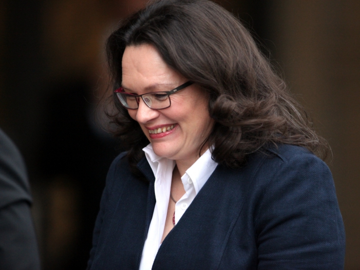 Nahles bekommt viel Lob für ihr Sozialstaatskonzept