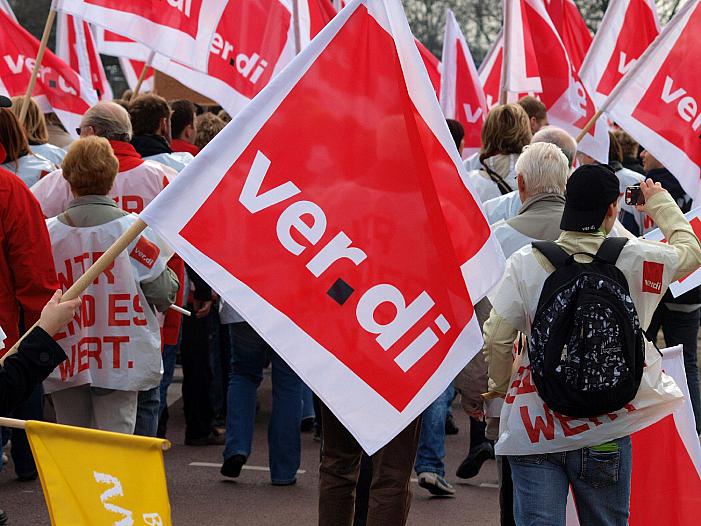 Verdi plant harte Tarifverhandlungen und notfalls Streiks