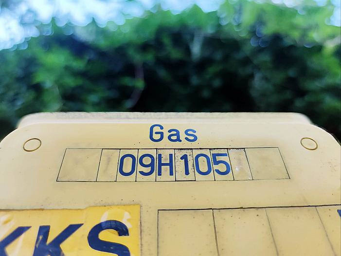 Gas-Hinweisschild, über dts Nachrichtenagentur